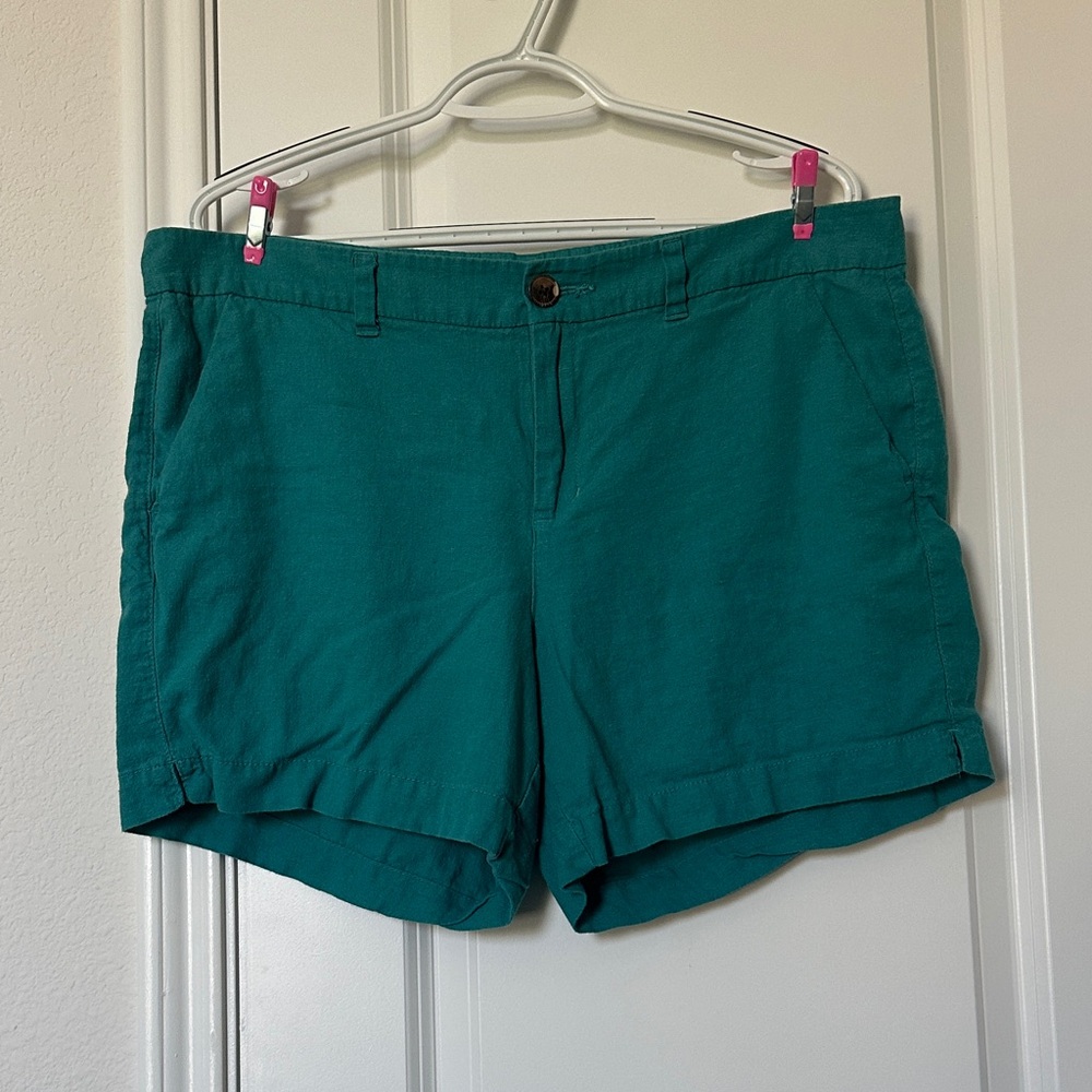 Old Navy Teal 5” Inseam Mid-Rise Shorts